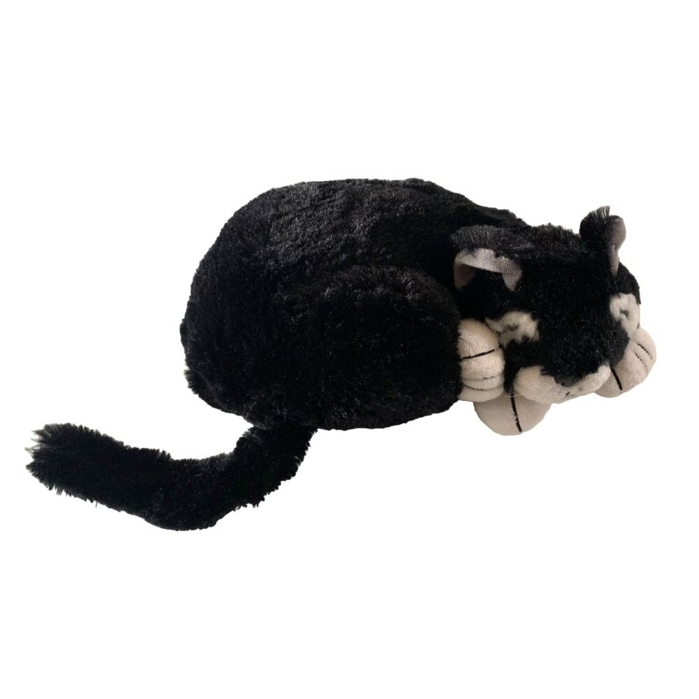 WMG 2010 Plush Black Cat Kitten Kitty 10 in Length Stuffed Animal Toy Soft, Fluf